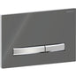 Geberit Sigma50 Betätigungsplatte, eckig, 2-Mengen-Spülung (chrom glänzend/lava Glas/chrom gebürstet)