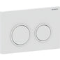 Geberit Omega20 Betätigungsplatte, rund, 2-Mengen-Spülung (weiß matt/weiß glänzend)