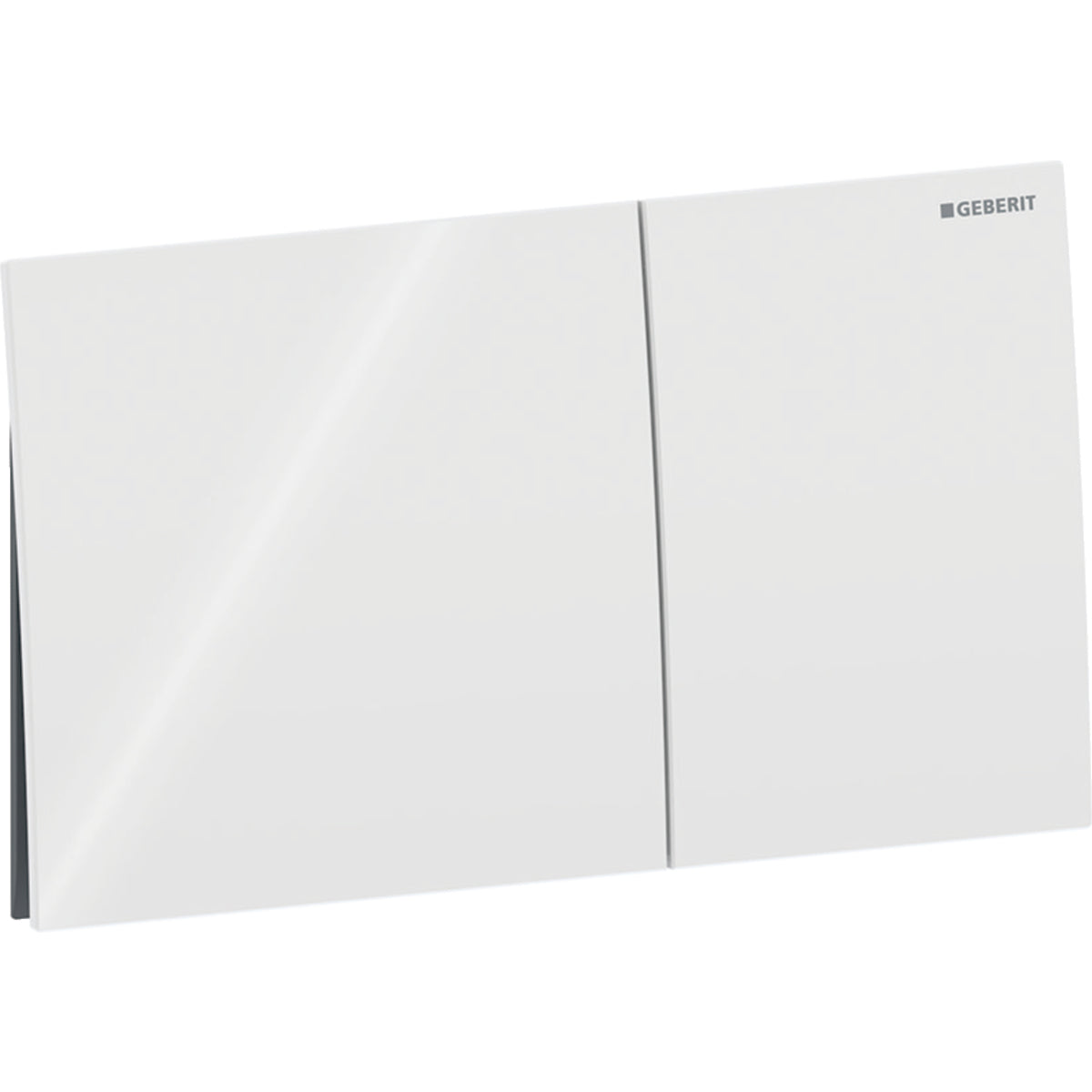 Geberit Sigma70 Betätigungsplatte, eckig, 2-Mengen-Spülung (weiß/Glas)