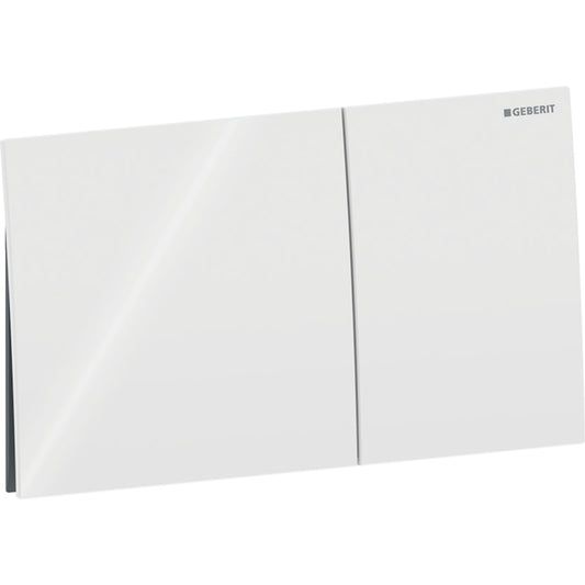 Geberit Sigma70 Betätigungsplatte, eckig, 2-Mengen-Spülung (weiß/Glas)