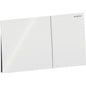 Geberit Sigma70 Betätigungsplatte, eckig, 2-Mengen-Spülung (weiß/Glas)