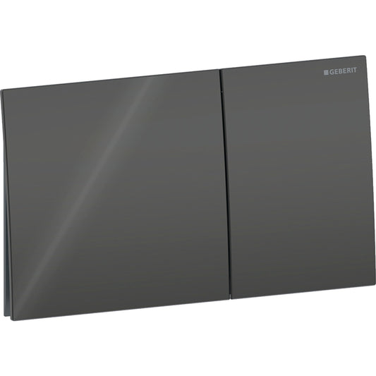 Geberit Sigma70 Betätigungsplatte, eckig, 2-Mengen-Spülung (schwarz/Glas)