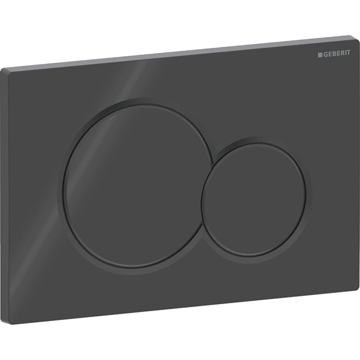 Geberit Sigma01 Betätigungsplatte, rund, 2-Mengen-Spülung (schwarz glänzend)