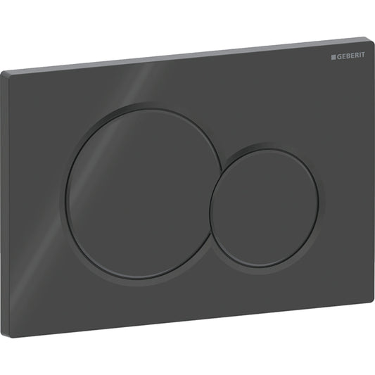 Geberit Sigma01 Betätigungsplatte, rund, 2-Mengen-Spülung (schwarz glänzend)