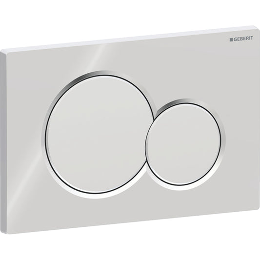 Geberit Sigma01 Betätigungsplatte, rund, 2-Mengen-Spülung (chrom glänzend/chrom matt)