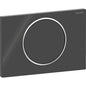 Geberit Sigma10 Betätigungsplatte, rund, Spül-Stopp-Spülung (schwarz glänzend/chrom glänzend)