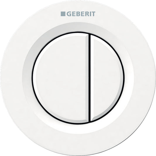Geberit Typ 01 Fernbetätigung pneumatisch, rund, 2-Mengen-Spülung, UP-Drücker (weiß)