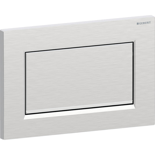 Geberit Sigma10 Betätigungsplatte, eckig, Spül-Stopp-Spülung, verschraubbar (chrom gebürstet/chrom glänzend)