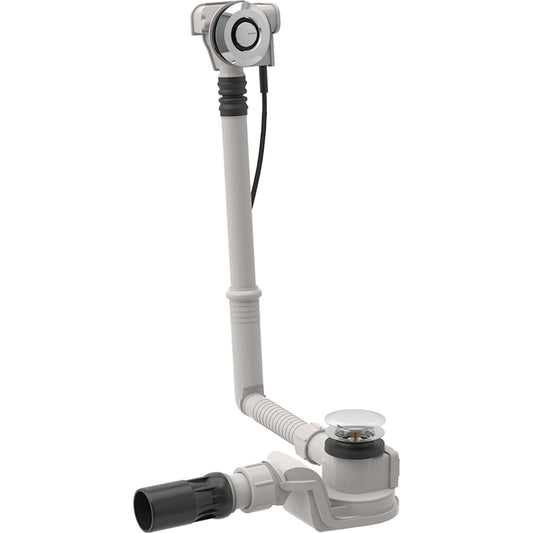 Geberit Badewannenablauf mit PushControl d52, mit Fertigbauset (chrom glänzend)