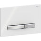 Geberit Sigma50 Betätigungsplatte, eckig, 2-Mengen-Spülung (chrom glänzend/weiß glänzend)