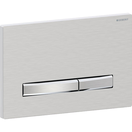 Geberit Sigma50 Betätigungsplatte, eckig, 2-Mengen-Spülung (chrom gebürstet)