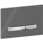 Geberit Sigma50 Betätigungsplatte, eckig, 2-Mengen-Spülung (chrom glänzend/Rauchglas verspiegelt/chrom gebürstet)