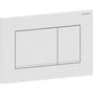 Geberit Sigma20 Betätigungsplatte, eckig, 2-Mengen-Spülung (weiß matt/weiß glänzend)