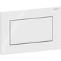 Geberit Sigma10 Betätigungsplatte, eckig, Spül-Stopp-Spülung, verschraubbar (weiß glänzend/chrom glänzend)