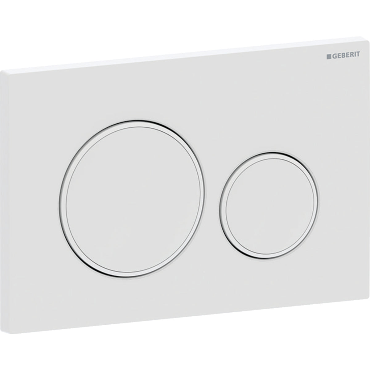 Geberit Sigma20 Betätigungsplatte, rund, 2-Mengen-Spülung (weiß matt/weiß glänzend)