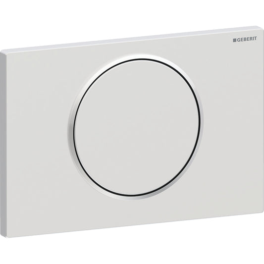 Geberit Sigma10 Betätigungsplatte, rund, Spül-Stopp-Spülung (chrom matt easy-to-clean/chrom glänzend)