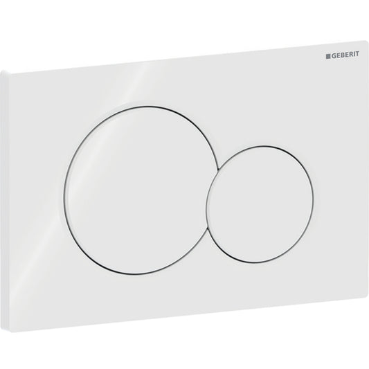 Geberit Sigma01 Betätigungsplatte rund, 2-Mengen-Spülung (weiß glänzend)