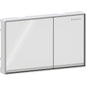 Geberit Omega60 Betätigungsplatte, eckig, 2-Mengen-Spülung, flächenbündig (weiß verspiegelt/chrom glänzend)