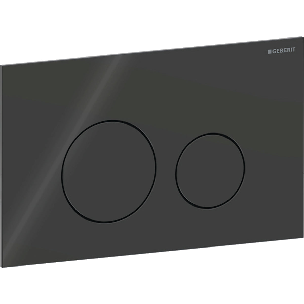 Geberit Sigma40 Betätigungsplatte, rund, 2-Mengen-Spülung, Glas (schwarz)