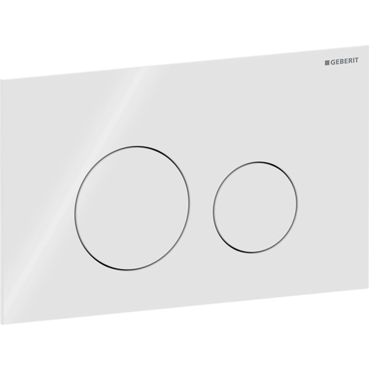 Geberit Sigma40 Betätigungsplatte, rund, 2-Mengen-Spülung, Glas (weiß)