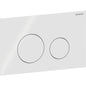 Geberit Sigma40 Betätigungsplatte, rund, 2-Mengen-Spülung, Glas (weiß)