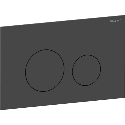 Geberit Sigma40 Betätigungsplatte, rund, 2-Mengen-Spülung (schwarz matt)