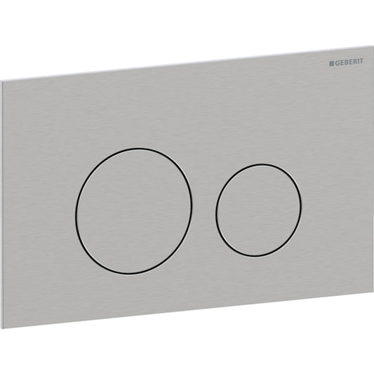 Geberit Sigma40 Betätigungsplatte, rund, 2-Mengen-Spülung (Edelstahl gebürstet)