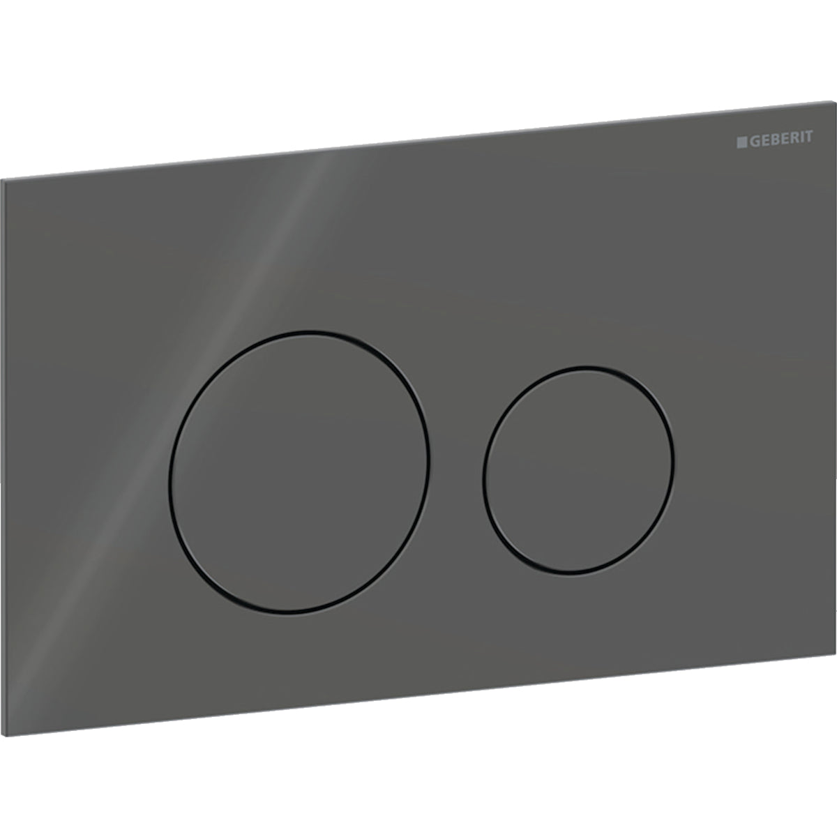 Geberit Sigma40 Betätigungsplatte, rund, 2-Mengen-Spülung, Glas (lava)
