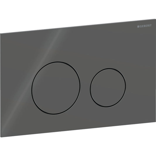 Geberit Sigma40 Betätigungsplatte, rund, 2-Mengen-Spülung, Glas (lava)