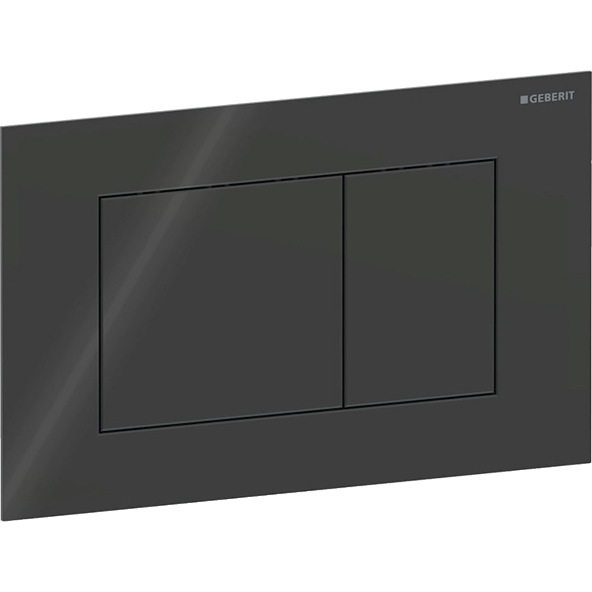 Geberit Sigma40 Betätigungsplatte, eckig, 2-Mengen-Spülung, Glas (schwarz)