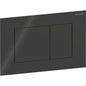 Geberit Sigma40 Betätigungsplatte, eckig, 2-Mengen-Spülung, Glas (schwarz)