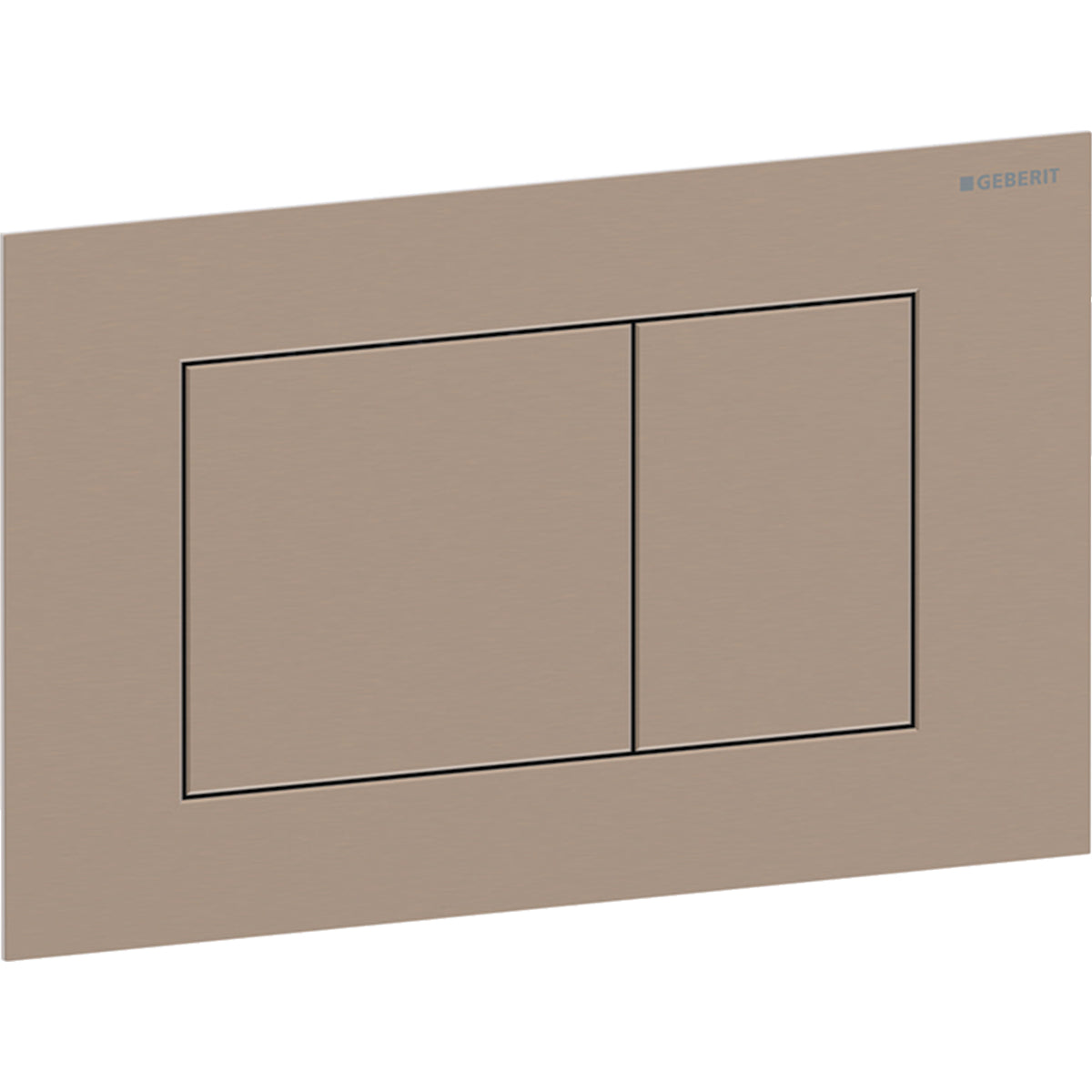 Geberit Sigma40 Betätigungsplatte, eckig, 2-Mengen-Spülung (rotgold gebürstet)