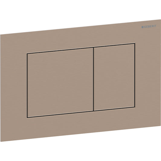 Geberit Sigma40 Betätigungsplatte, eckig, 2-Mengen-Spülung (rotgold gebürstet)