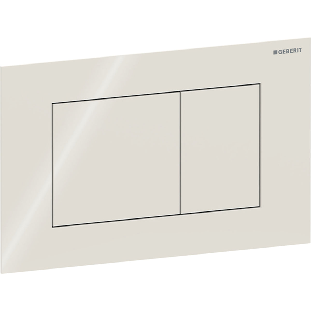 Geberit Sigma40 Betätigungsplatte, eckig, 2-Mengen-Spülung, Glas (sandgrau)