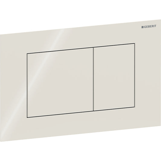 Geberit Sigma40 Betätigungsplatte, eckig, 2-Mengen-Spülung, Glas (sandgrau)