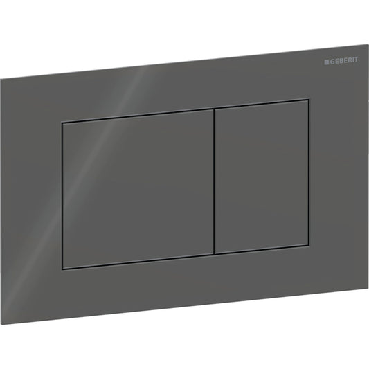 Geberit Sigma40 Betätigungsplatte, eckig, 2-Mengen-Spülung, Glas (lava)