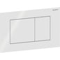 Geberit Sigma40 Betätigungsplatte, eckig, 2-Mengen-Spülung, Glas (weiß)