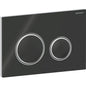 Geberit Sigma50 Betätigungsplatte, rund, 2-Mengen-Spülung (chrom glänzend/schwarz Glas)