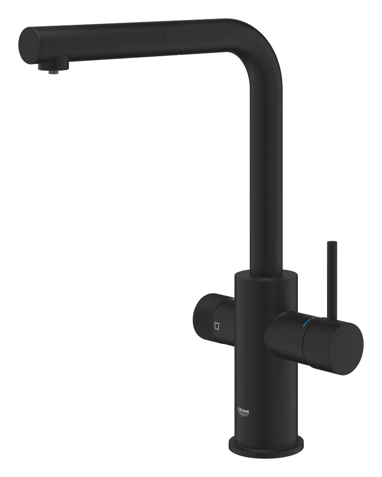 GROHE SPT-Batterie GROHE Blue Pure Minta 30590 L-Ausl. azb. Mous. phantom black