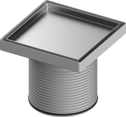 TECEdrainpoint S Rostrahmen Edelstahl 150 mm mit Fliesenmulde "plate"
