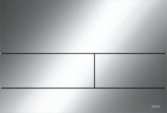 TECEsquare II WC-Betätigungsplatte Metall für Zweimengentechnik (chrom glänzend)