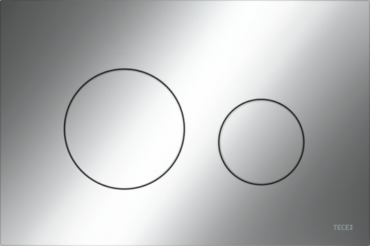 TECEloop WC-Betätigungsplatte für Zweimengentechnik (chrom glänzend)